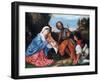 The Holy Family with a Shepherd, C1510-Titian (Tiziano Vecelli)-Framed Giclee Print