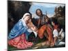The Holy Family with a Shepherd, C1510-Titian (Tiziano Vecelli)-Mounted Giclee Print