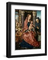 The Holy Family with an Angel Musician, 1510-1520-Maestro De Francfort-Framed Premium Giclee Print