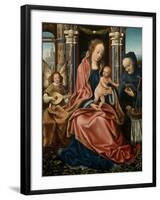 The Holy Family with an Angel Musician, 1510-1520-Maestro De Francfort-Framed Giclee Print