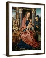 The Holy Family with an Angel Musician, 1510-1520-Maestro De Francfort-Framed Giclee Print