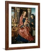 The Holy Family with an Angel Musician, 1510-1520-Maestro De Francfort-Framed Giclee Print