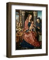 The Holy Family with an Angel Musician, 1510-1520-Maestro De Francfort-Framed Giclee Print