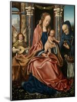 The Holy Family with an Angel Musician, 1510-1520-Maestro De Francfort-Mounted Giclee Print