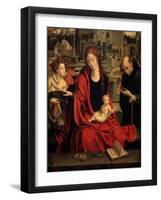 The Holy Family with an Angel-Pieter Coecke Van Aelst the Elder-Framed Giclee Print