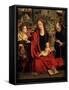 The Holy Family with an Angel-Pieter Coecke Van Aelst the Elder-Framed Stretched Canvas