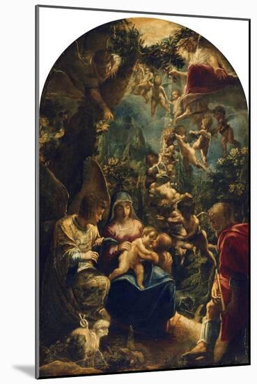 The Holy Family with Angels and John the Baptist, about 1599-Adam Elsheimer-Mounted Giclee Print