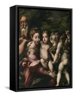 The Holy Family with Angels-Parmigianino-Framed Stretched Canvas