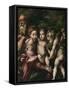 The Holy Family with Angels-Parmigianino-Framed Stretched Canvas