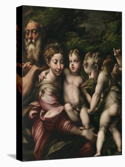 The Holy Family with Angels-Parmigianino-Stretched Canvas