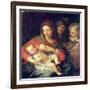 The Holy Family with Elizabeth-Giuseppe Bartolomeo Chiari-Framed Giclee Print