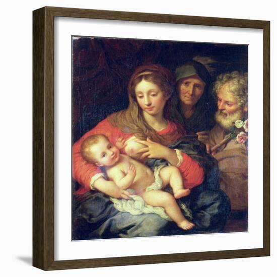 The Holy Family with Elizabeth-Giuseppe Bartolomeo Chiari-Framed Giclee Print