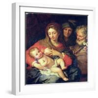 The Holy Family with Elizabeth-Giuseppe Bartolomeo Chiari-Framed Giclee Print