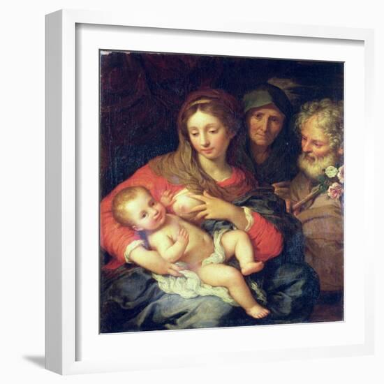 The Holy Family with Elizabeth-Giuseppe Bartolomeo Chiari-Framed Giclee Print