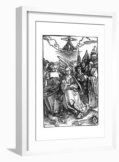 The Holy Family with Five Angels, C.1504-Albrecht Dürer-Framed Giclee Print