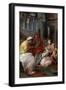 The Holy Family with John the Baptist and Saint Elizabeth, 1541-Francesco Primaticcio-Framed Giclee Print