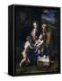 The Holy Family with John the Baptist and Saint Elizabeth (La Perl)-Raphael-Framed Stretched Canvas