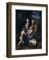 The Holy Family with John the Baptist and Saint Elizabeth (La Perl)-Raphael-Framed Giclee Print