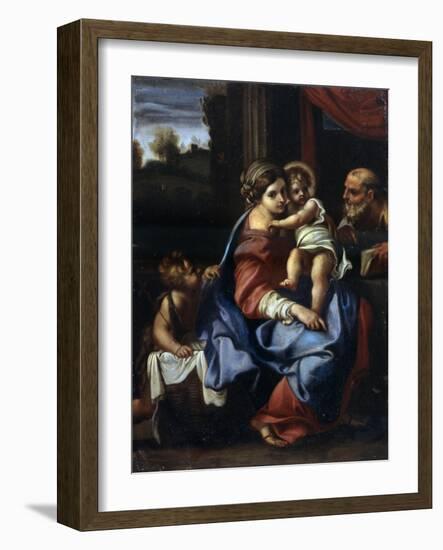 The Holy Family with John the Baptist as a Boy, Late 16th or Early 17th Century-Annibale Carracci-Framed Giclee Print