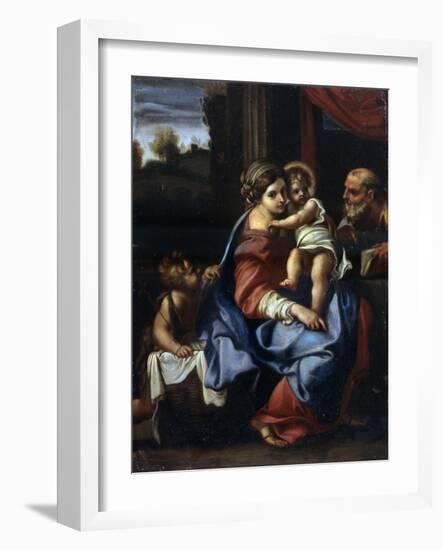 The Holy Family with John the Baptist as a Boy, Late 16th or Early 17th Century-Annibale Carracci-Framed Giclee Print