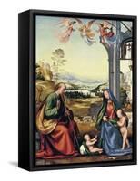 The Holy Family with John the Baptist-Fra Bartolommeo-Framed Stretched Canvas