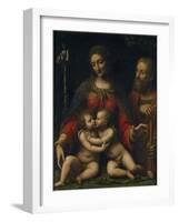 The Holy Family with John the Baptist-Bernardino Luini-Framed Giclee Print