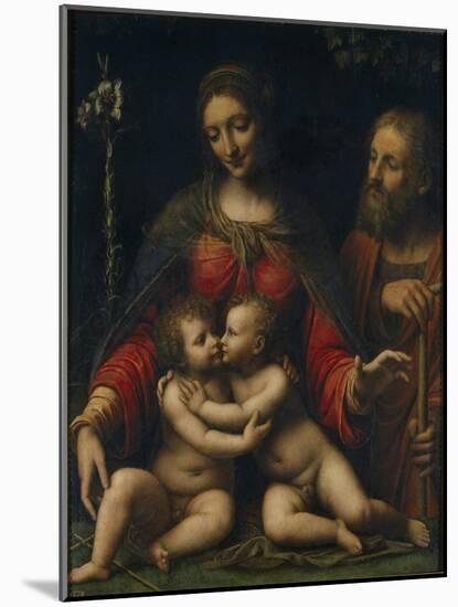 The Holy Family with John the Baptist-Bernardino Luini-Mounted Giclee Print