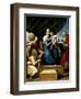 The Holy Family with Raphael, Tobias and Saint Jerome, or the Virgin with a Fish, 1513-1514-Raphael-Framed Giclee Print