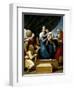 The Holy Family with Raphael, Tobias and Saint Jerome, or the Virgin with a Fish, 1513-1514-Raphael-Framed Giclee Print