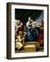 The Holy Family with Raphael, Tobias and Saint Jerome, or the Virgin with a Fish, 1513-1514-Raphael-Framed Giclee Print