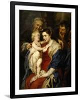 The Holy Family with Saint Ann, Ca. 1630-Peter Paul Rubens-Framed Giclee Print