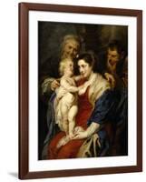 The Holy Family with Saint Ann, Ca. 1630-Peter Paul Rubens-Framed Giclee Print