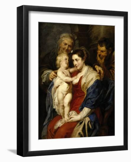 The Holy Family with Saint Ann, Ca. 1630-Peter Paul Rubens-Framed Giclee Print