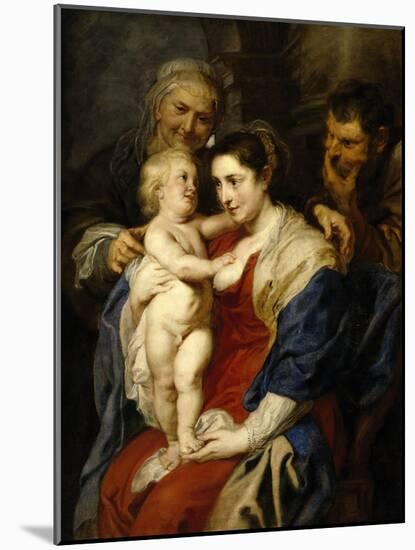 The Holy Family with Saint Ann, Ca. 1630-Peter Paul Rubens-Mounted Giclee Print