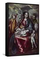 The Holy Family with Saint Anne and John the Baptist as Child', ca. 1600, Oil on canvas-Doménikos Theotokópoulo "El Greco"-Framed Stretched Canvas