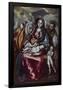 The Holy Family with Saint Anne and John the Baptist as Child', ca. 1600, Oil on canvas-Doménikos Theotokópoulo "El Greco"-Framed Poster