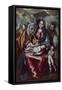 The Holy Family with Saint Anne and John the Baptist as Child', ca. 1600, Oil on canvas-Doménikos Theotokópoulo "El Greco"-Framed Stretched Canvas