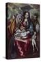 The Holy Family with Saint Anne and John the Baptist as Child', ca. 1600, Oil on canvas-Doménikos Theotokópoulo "El Greco"-Stretched Canvas