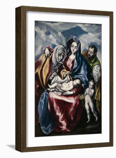 The Holy Family with Saint Anne and John the Baptist as Child, Ca. 1600-El Greco-Framed Giclee Print