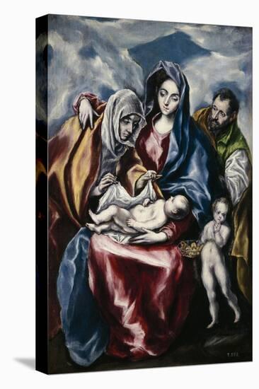 The Holy Family with Saint Anne and John the Baptist as Child, Ca. 1600-El Greco-Stretched Canvas