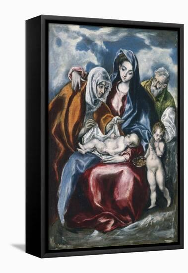 The Holy Family with Saint Anne and the Infant John the Baptist, C.1595-1600-El Greco-Framed Stretched Canvas