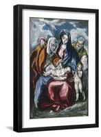 The Holy Family with Saint Anne and the Infant John the Baptist, C.1595-1600-El Greco-Framed Giclee Print