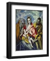 The Holy Family with Saint Anne, C. 1595-El Greco-Framed Giclee Print