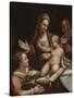 The Holy Family with Saint Catherine of Alexandria, 1581-Lavinia Fontana-Stretched Canvas