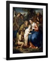 The Holy Family with Saint Elizabeth-Anton Raphael Mengs-Framed Premium Giclee Print