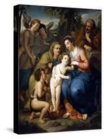 The Holy Family with Saint Elizabeth-Anton Raphael Mengs-Stretched Canvas