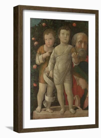 The Holy Family with Saint John, C. 1500-Andrea Mantegna-Framed Giclee Print