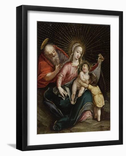 The Holy Family with Saint John the Baptist,18th century-South American School-Framed Giclee Print