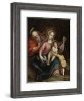 The Holy Family with Saint John the Baptist,18th century-South American School-Framed Giclee Print