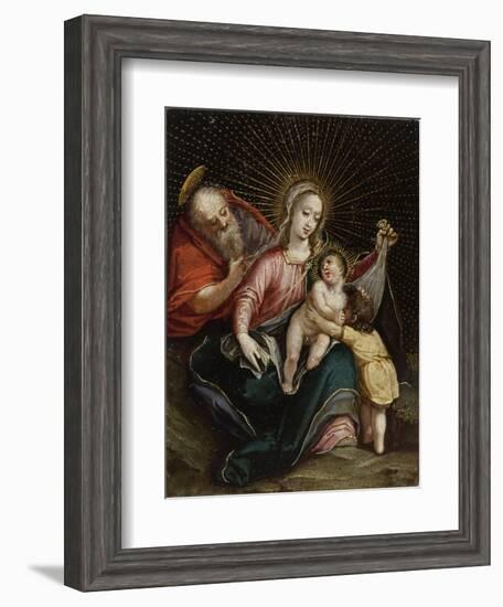 The Holy Family with Saint John the Baptist,18th century-South American School-Framed Giclee Print